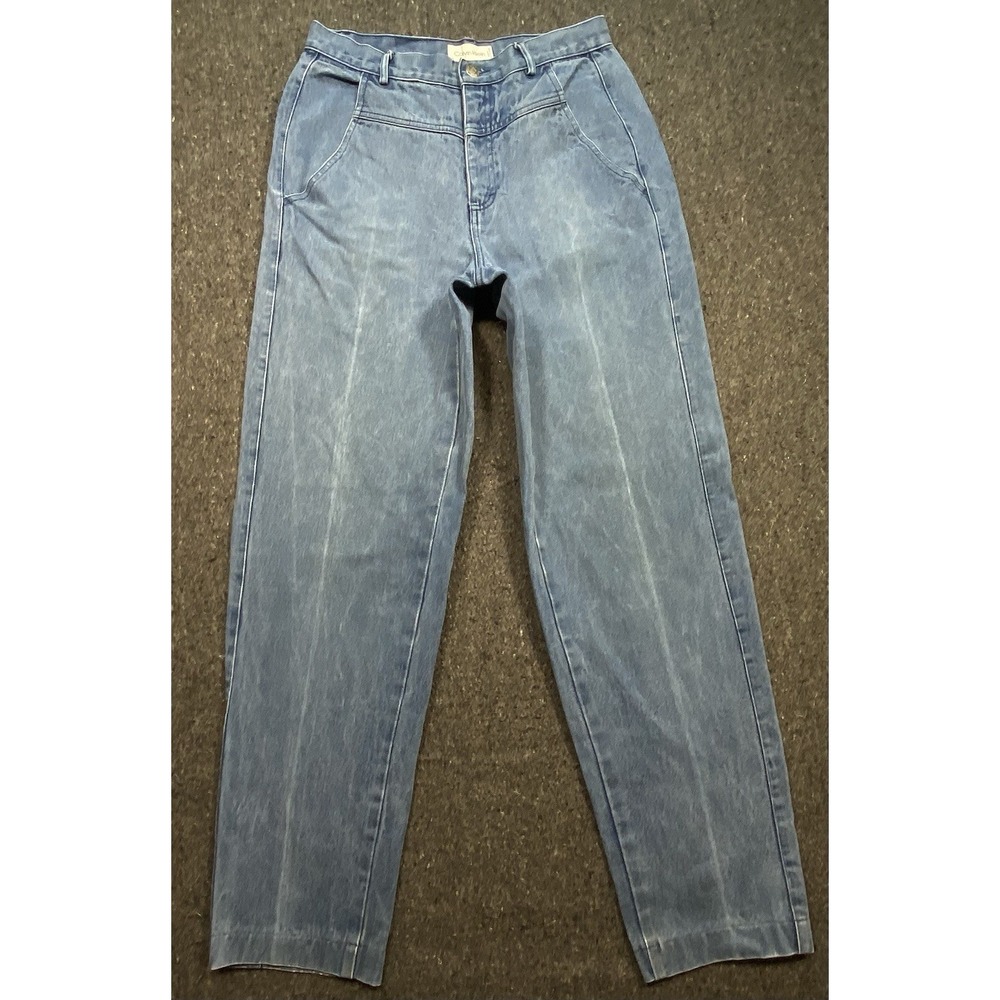 Calvin Klein Wide Leg Sihoulette High Waisted City Retro Blue Jean Women's Sz 11